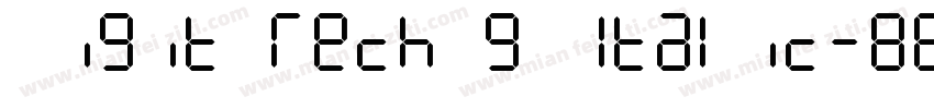 Digit Tech 9 Italic字体转换